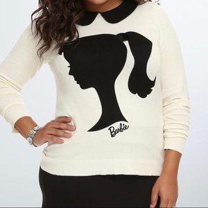 Torrid Barbie® Silhouette Crewneck Sweater Sz 2